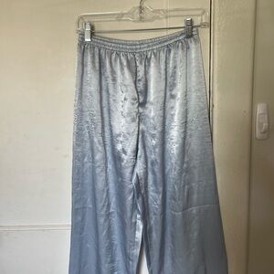 Silver Blue Silk Pants